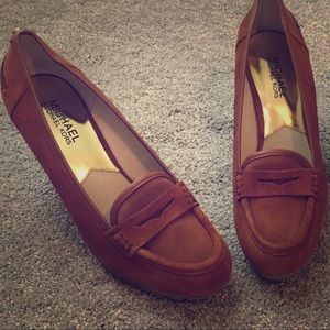 Michael Kors Rory Loafer Walnut Suede 9 1/2M